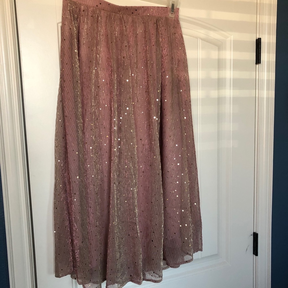 sparkly MIDI skirt
